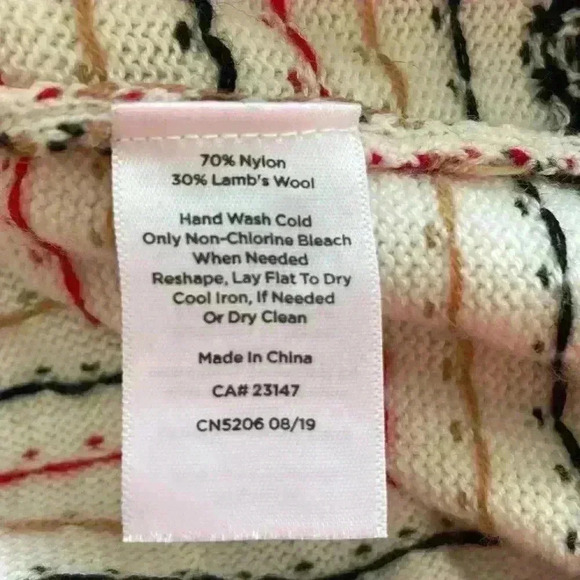 Talbots XS Women’s Sweater Fair Isle Red White - Picture 7 of 7